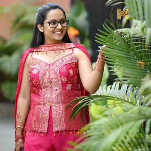 Sangeet function makeup look in pink outfit, Megha Makeover & Beauty Salon, Ahmedabad